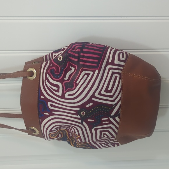 K. Peterson Mola Kuna Indian Handbag - Picture 3 of 10